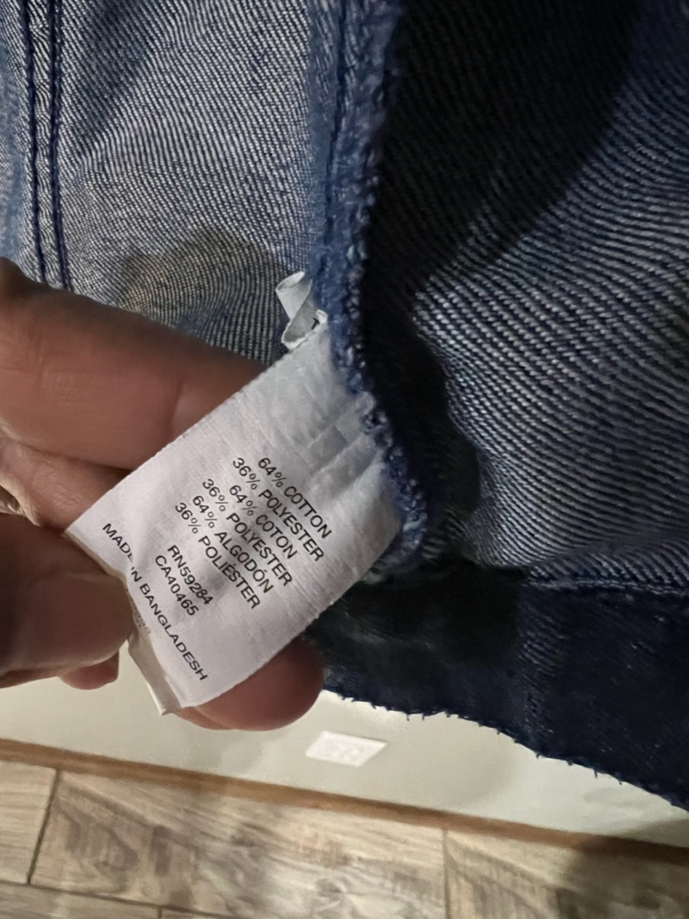 The Children's Place Dark Blue Denim Jean Jacket Cotton Blend Size 4T EUC - Picture 3 of 4
